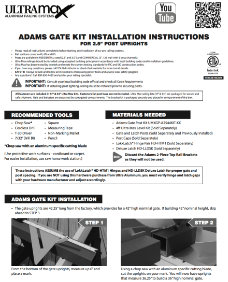 Adams Gate Kit Installation Instructions