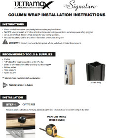 Column Wrap Installation Instructions