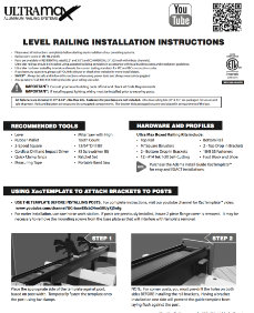 Level Railing Installation Instructions